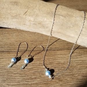 Periwinkle beaded set